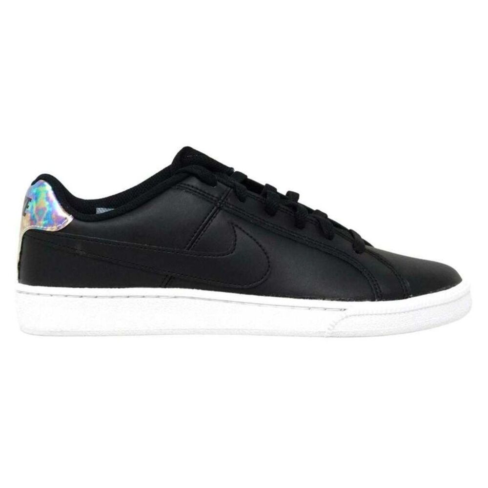 Nike Mens Court Royale Holographic Leather Sneakers / Black